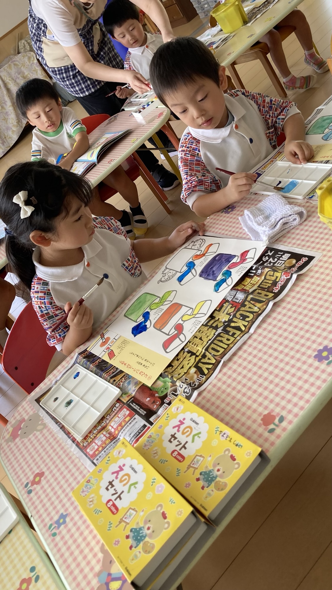 福岡県　京都郡　みやこ町　犀川　わくわくの幼稚園　のびのび幼https://waku2noki.com/7232/稚園　幼稚園　保育園　認定こども園　子ども　保育　弁当　ママ弁当　遠足　年長　年中　年少　未満児　みやこ町保育園　行橋市幼稚園　よちよち広場　言葉遊びかるた遊び　表現遊び　外遊び　お花見　個人制作　マット遊び　体育遊び　らブロック遊び　滑り台　砂場　絵パズル　みのむし　クリスマス制作　お散歩　作品展　ボール遊び　花見　体操教室　指スタンプ製作　給食参観　時の記念日製作　年長製作　あそびワーク　あそび
七夕飾り　絵の具ナと､はっけん