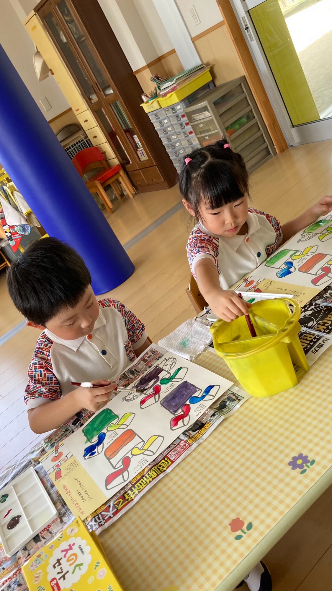 福岡県　京都郡　みやこ町　犀川　わくわくの幼稚園　のびのび幼https://waku2noki.com/7232/稚園　幼稚園　保育園　認定こども園　子ども　保育　弁当　ママ弁当　遠足　年長　年中　年少　未満児　みやこ町保育園　行橋市幼稚園　よちよち広場　言葉遊びかるた遊び　表現遊び　外遊び　お花見　個人制作　マット遊び　体育遊び　らブロック遊び　滑り台　砂場　絵パズル　みのむし　クリスマス制作　お散歩　作品展　ボール遊び　花見　体操教室　指スタンプ製作　給食参観　時の記念日製作　年長製作　あそびワーク　あそび
七夕飾り　絵の具と､はっけん